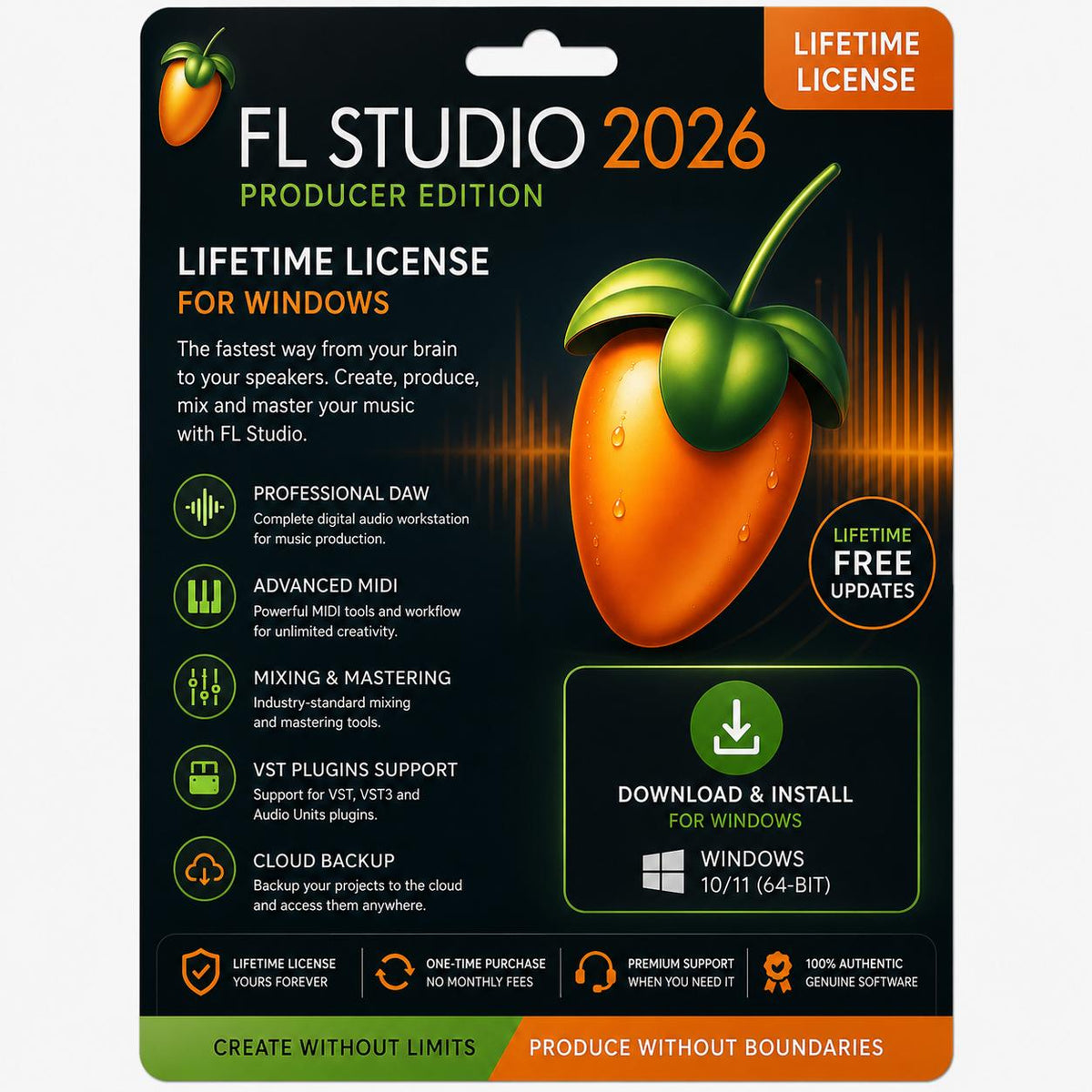 FL Studio 2026 Producer Edition Lifetime License for Windows