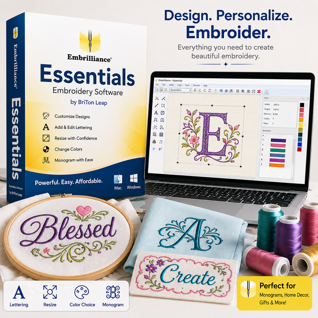 Embrilliance Essentials Embroidery Software – Digital Download